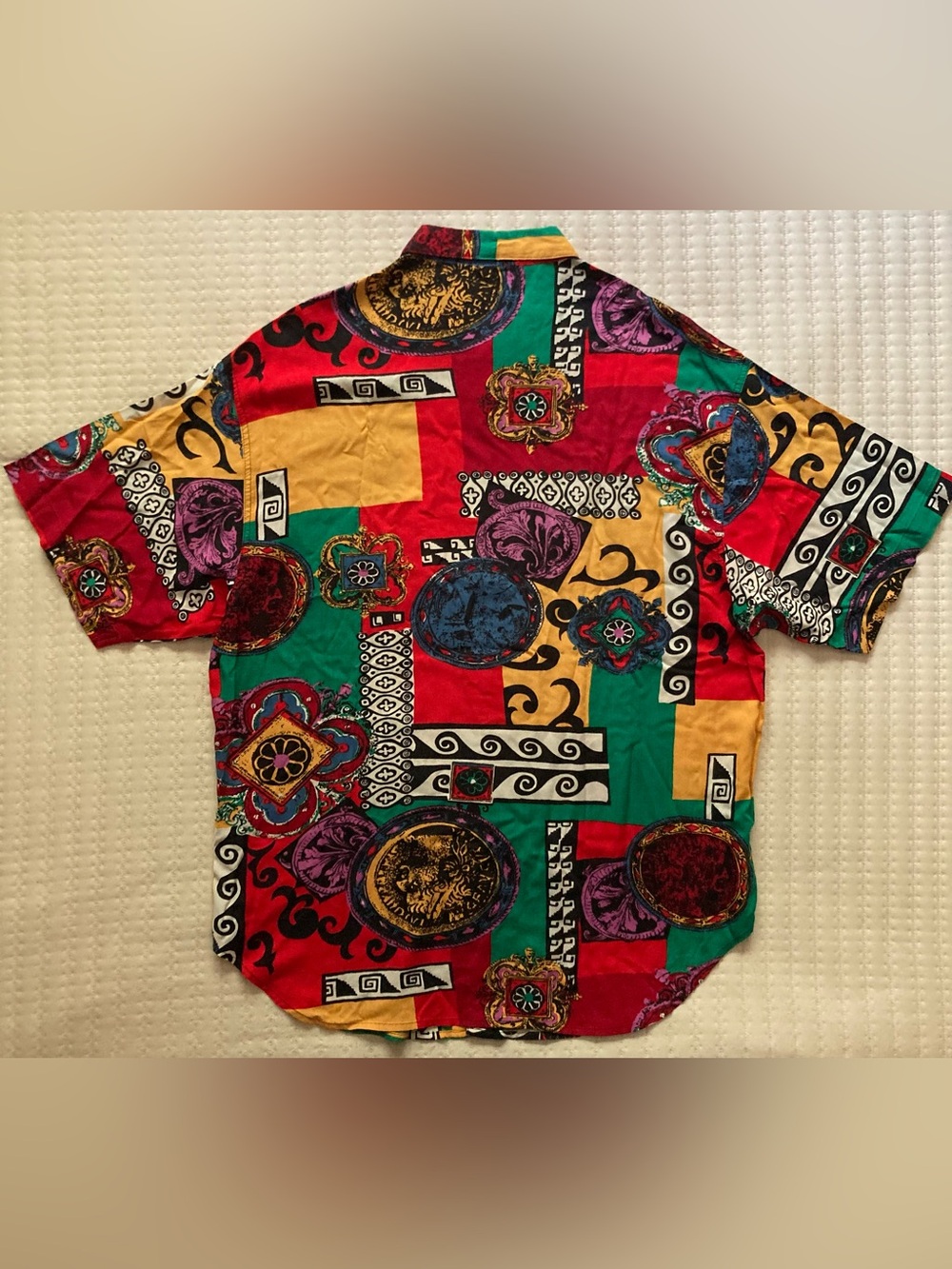 Vintage Unionbay Short Sleeve Hawaiian Button Up Shirt Men’s Large Abstract - Picture 4 of 11